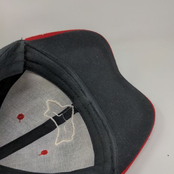 Fox Racing Strapback Hat Black Red One Size Big Embroidered Logo - Picture 10 of 11